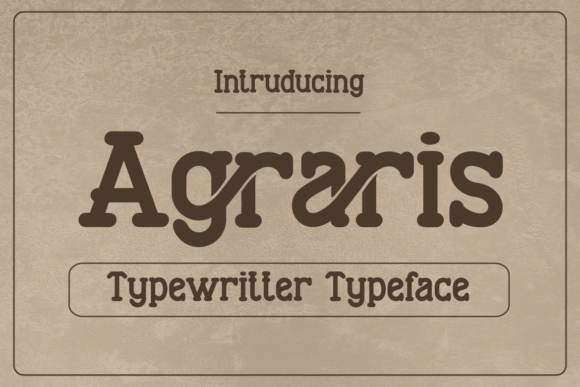 Agraris Font: Vintage Typewriter Style for Modern Web Design