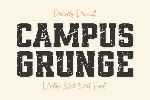 Campus Grunge Font: A Slab Serif for Vintage Web Design