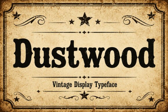 Dustwood Font: Bold Slab Serif for Campaigns