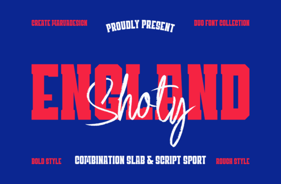 England Shoty Font: Bold Slab Serif for Web Design