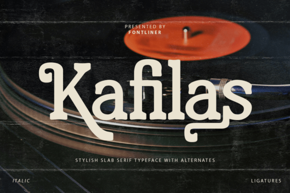 Kafilas Font: Retro Slab Serif for Small Business Branding