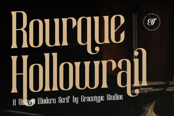 Rourque Hollowrail: Vintage Serif Font Download
