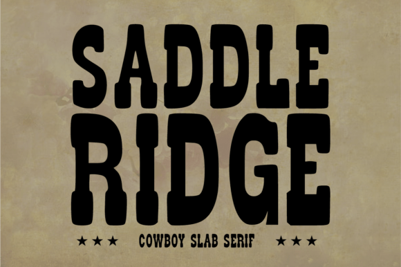 Saddle Ridge Font: Bold Slab Serif for Editorial Design