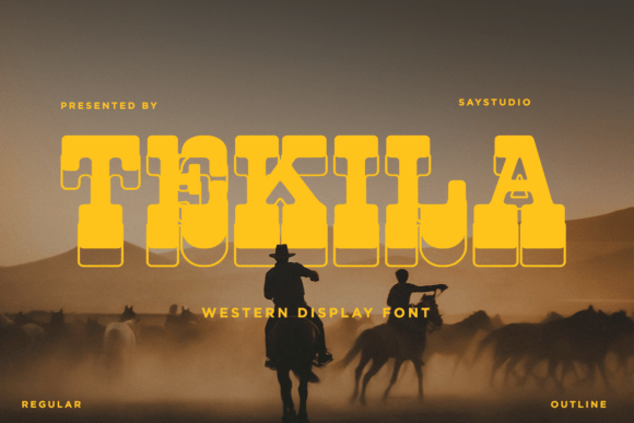 Tekila Font: Western Display Typography for Digital Marketing